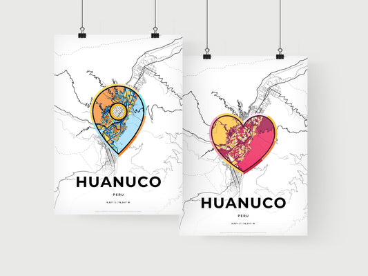 Huanuco Peru art print for couples