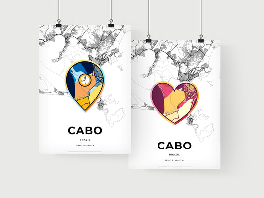 Cabo Brazil art print for couples