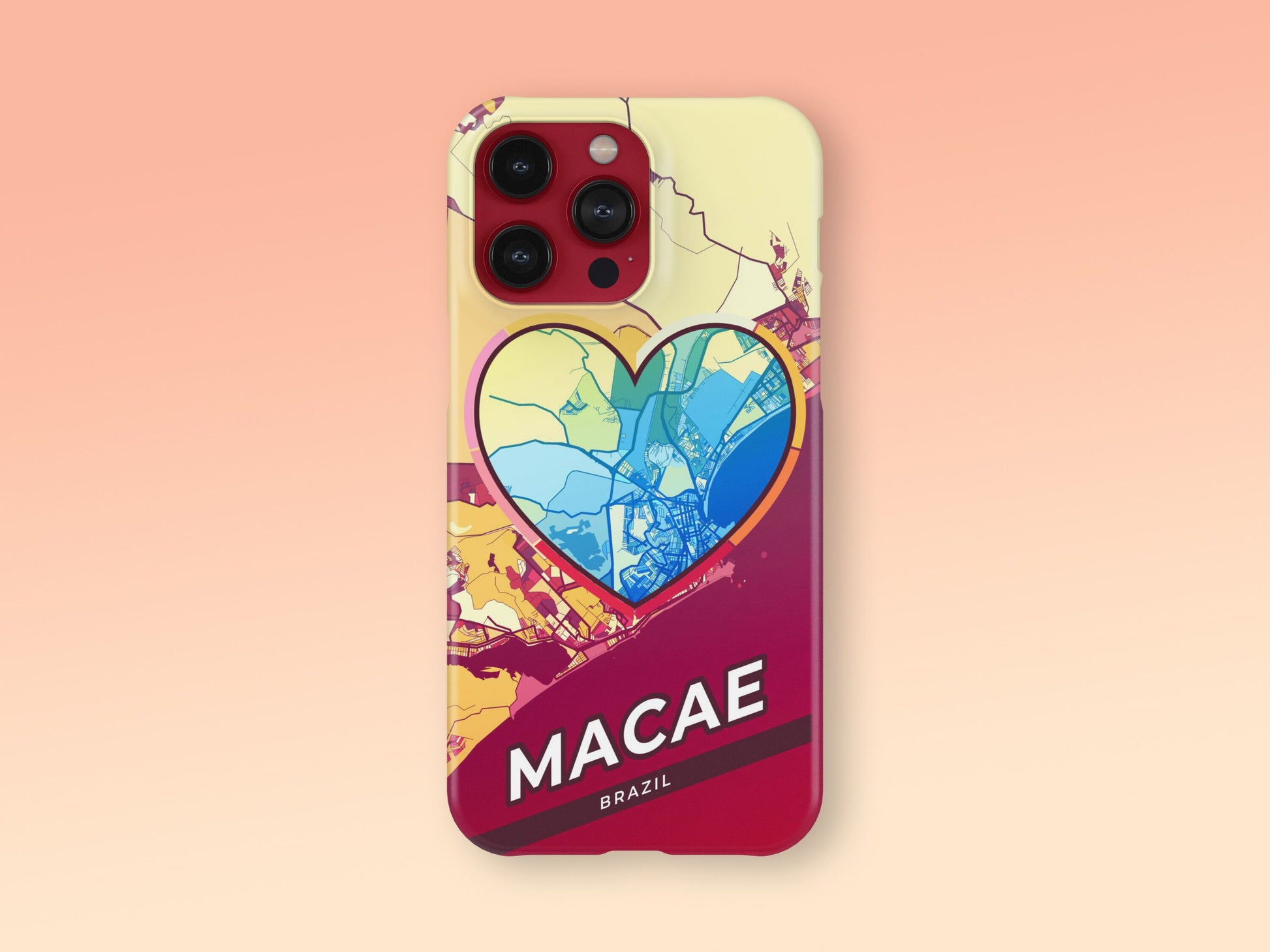 Macae Brazil slim phone case with colorful icon. Birthday, wedding or housewarming gift. Couple match cases. 2