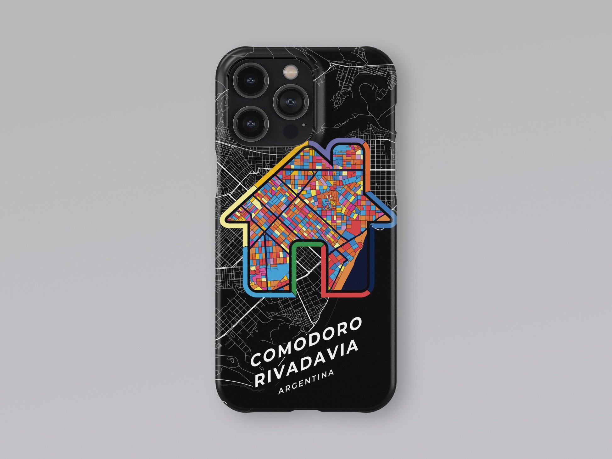 Comodoro Rivadavia Argentina slim phone case with colorful icon. Birthday, wedding or housewarming gift. Couple match cases. 3