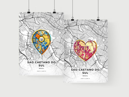 Sao Caetano Do Sul Brazil art print for couples