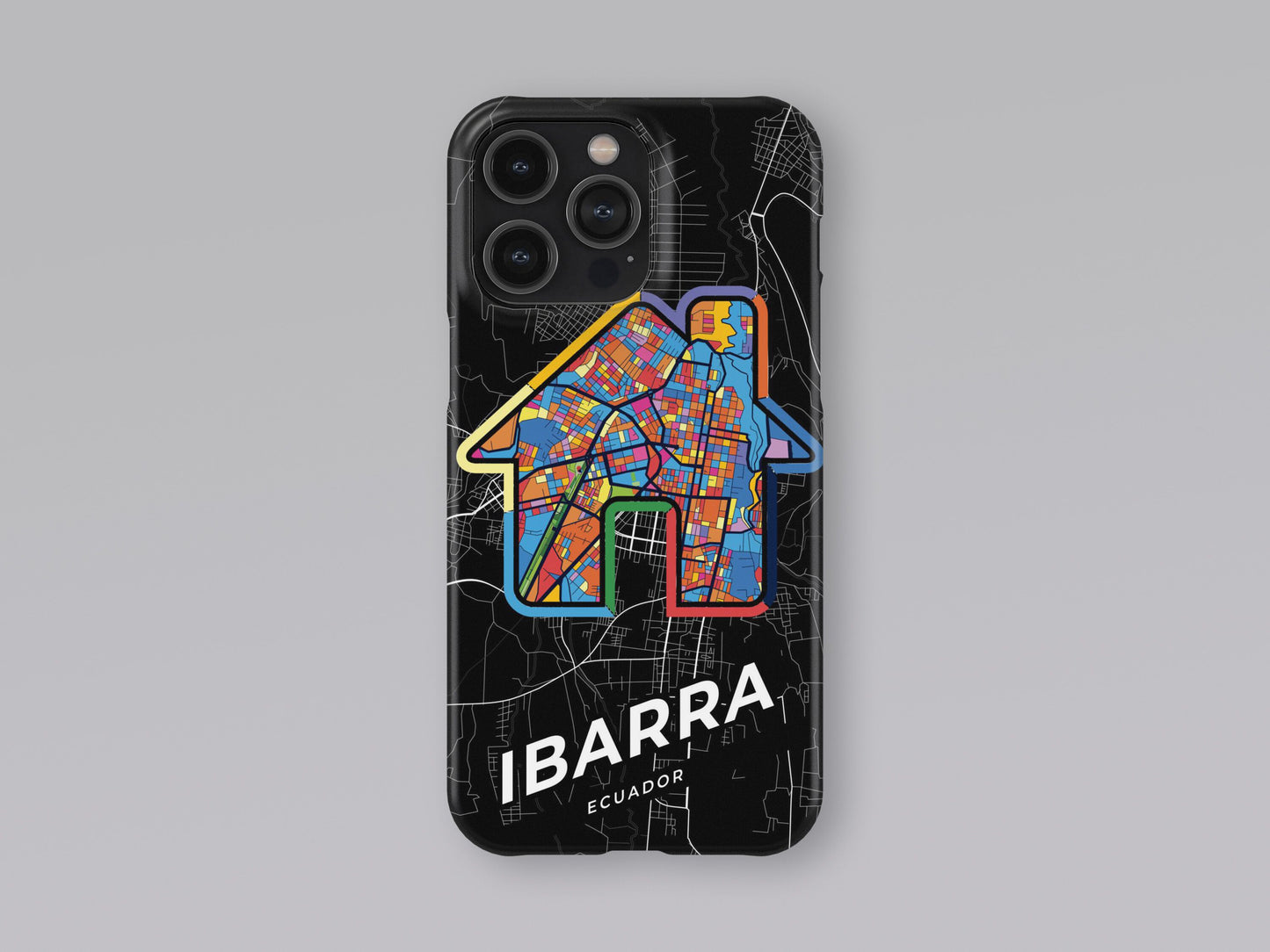 Ibarra Ecuador slim phone case with colorful icon. Birthday, wedding or housewarming gift. Couple match cases. 3