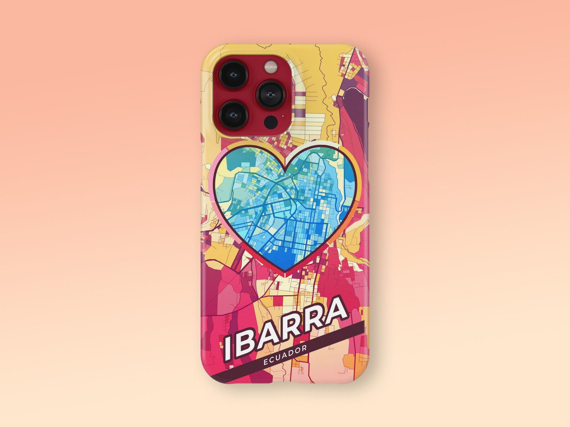 Ibarra Ecuador slim phone case with colorful icon. Birthday, wedding or housewarming gift. Couple match cases. 2