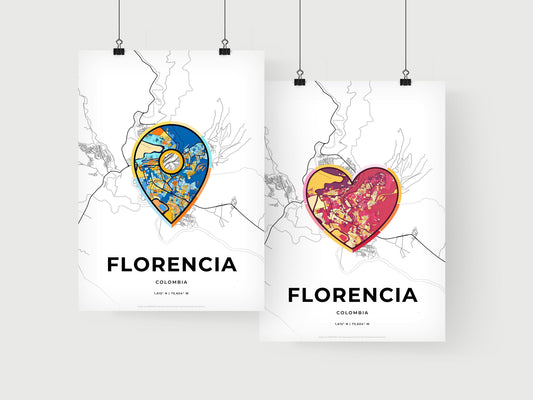 Florencia Colombia art print for couples