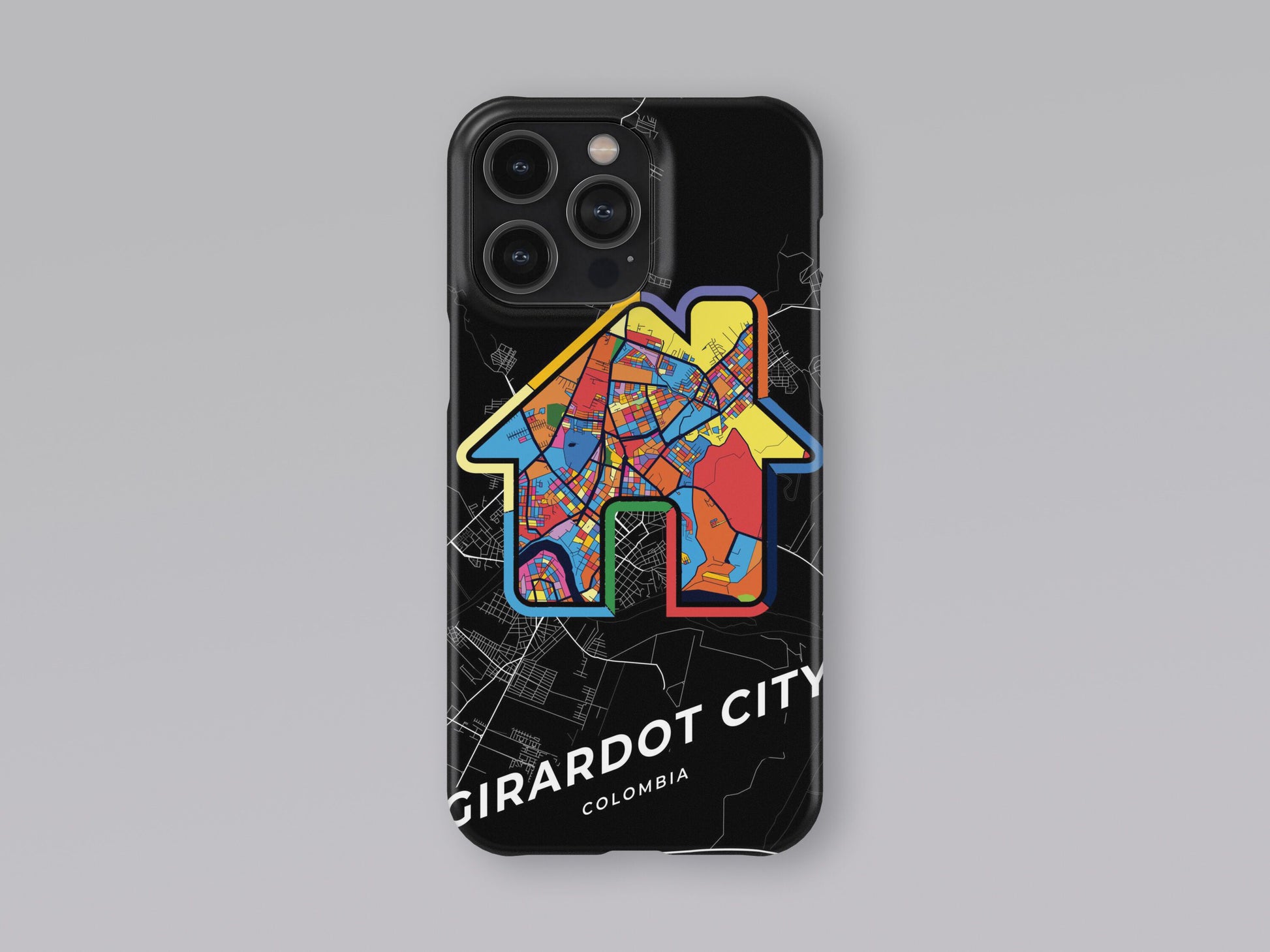 Girardot City Colombia slim phone case with colorful icon. Birthday, wedding or housewarming gift. Couple match cases. 3