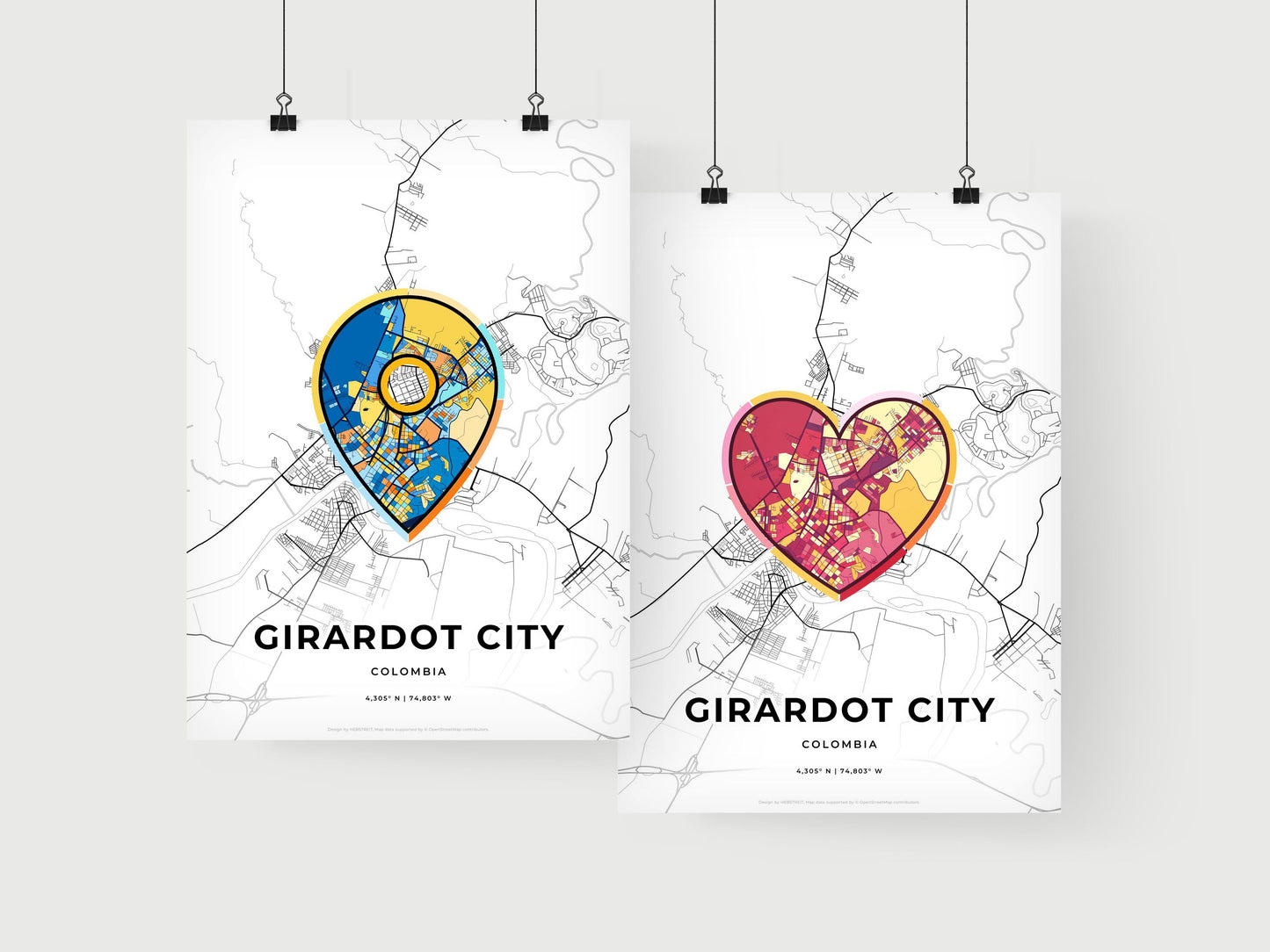 Girardot City Colombia art print for couples