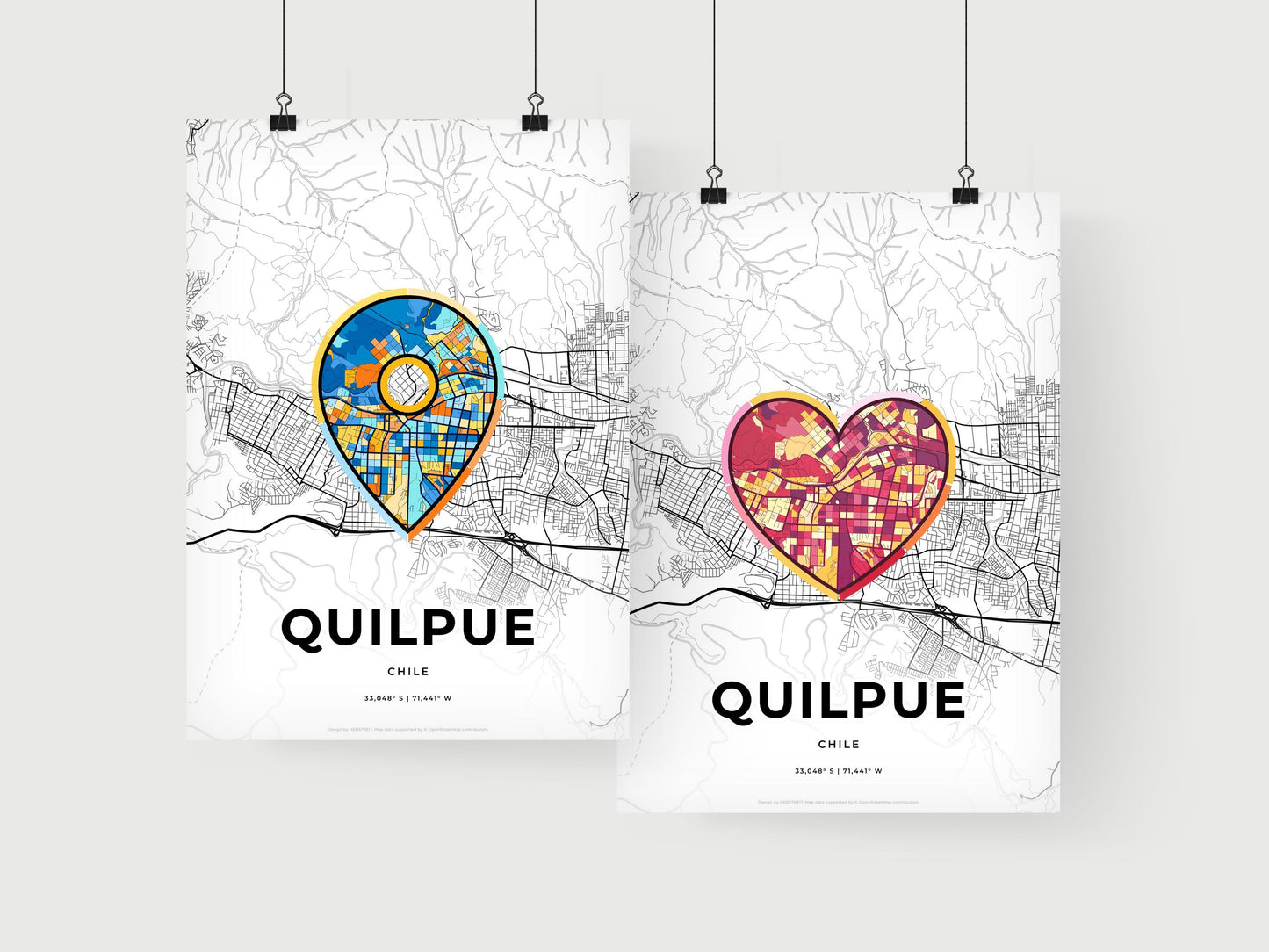 Quilpue Chile art print for couples