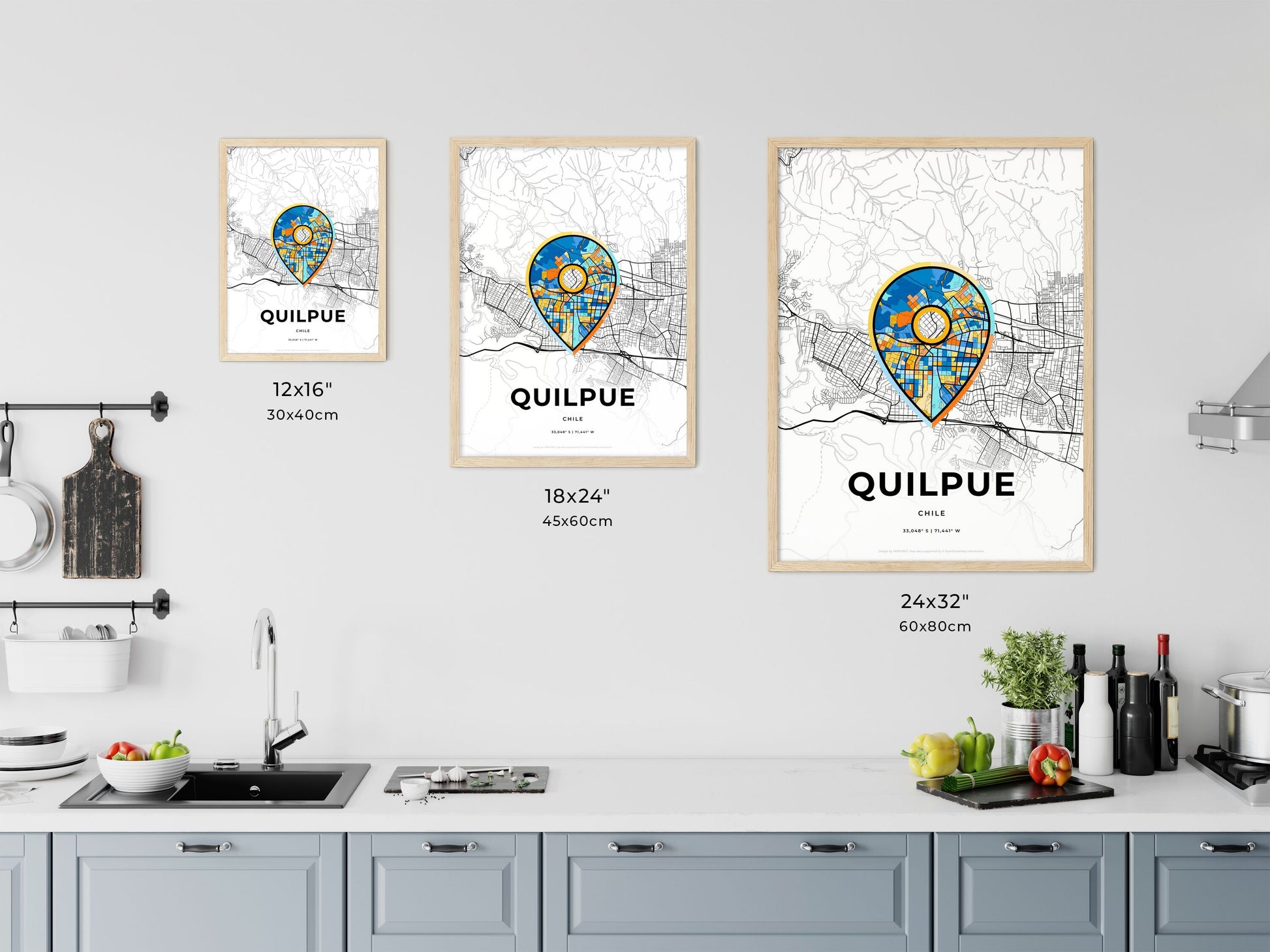 Quilpue Chile art map size chart