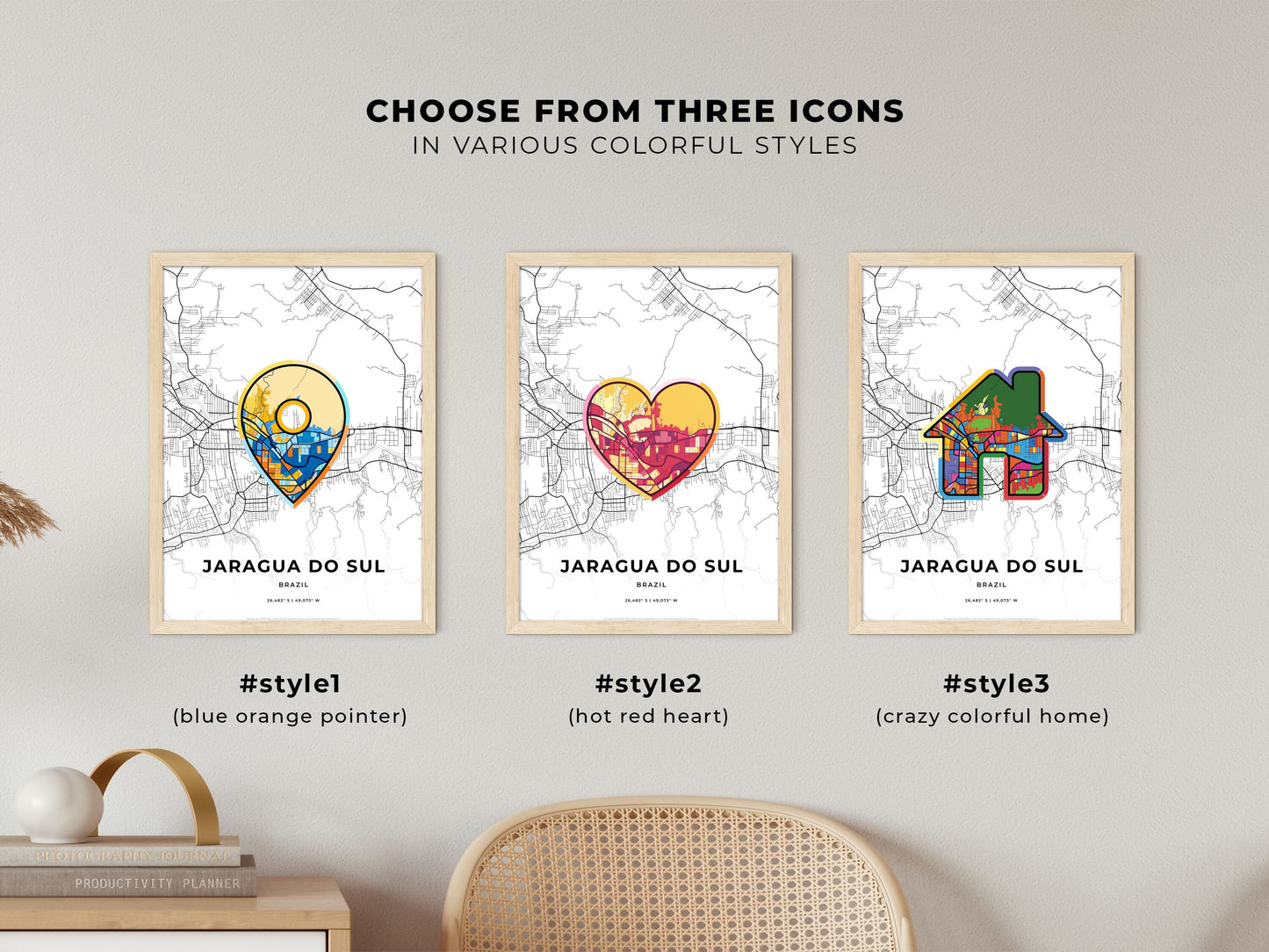 Jaragua Do Sul Brazil maps with colorful icons