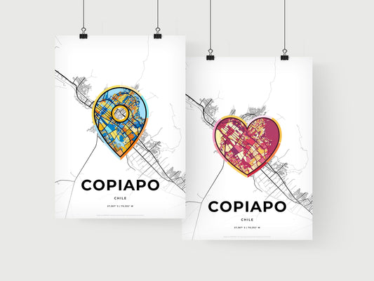 Copiapo Chile art print for couples