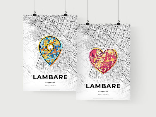 Lambare Paraguay art print for couples