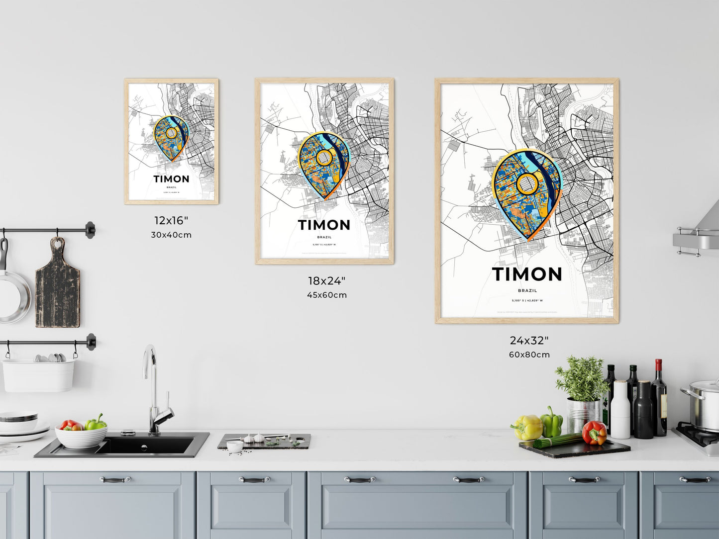 Timon Brazil art map size chart