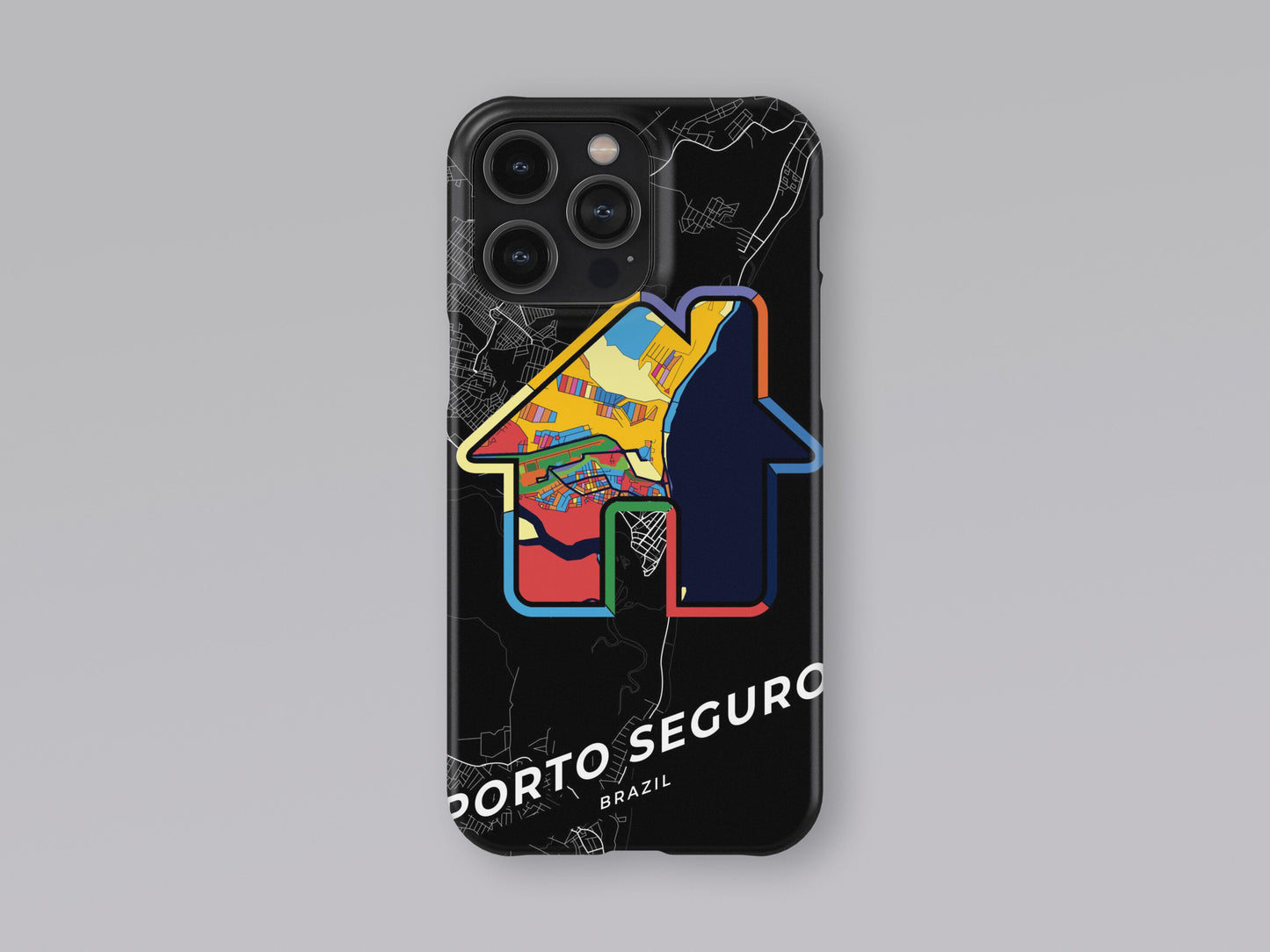 Porto Seguro Brazil slim phone case with colorful icon 3