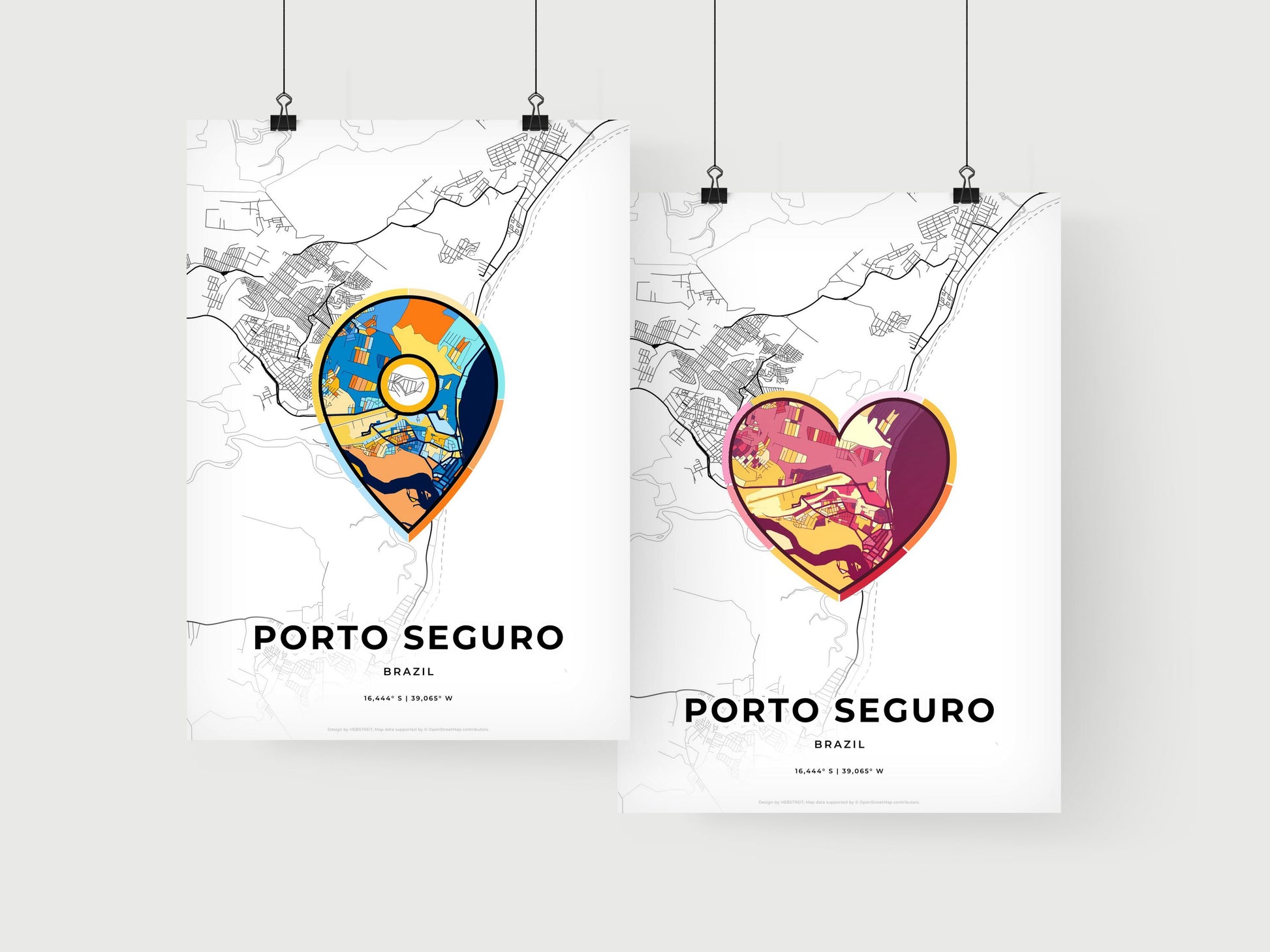 Porto Seguro Brazil art print for couples