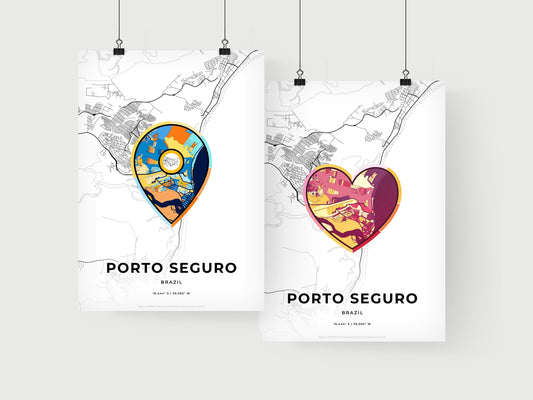 Porto Seguro Brazil art print for couples