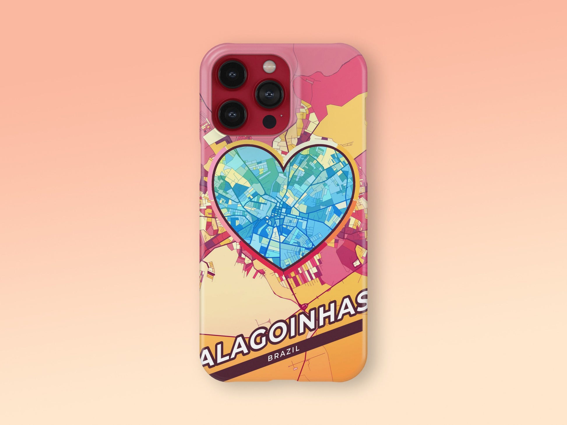 Alagoinhas Brazil slim phone case with colorful icon. Birthday, wedding or housewarming gift. Couple match cases. 2