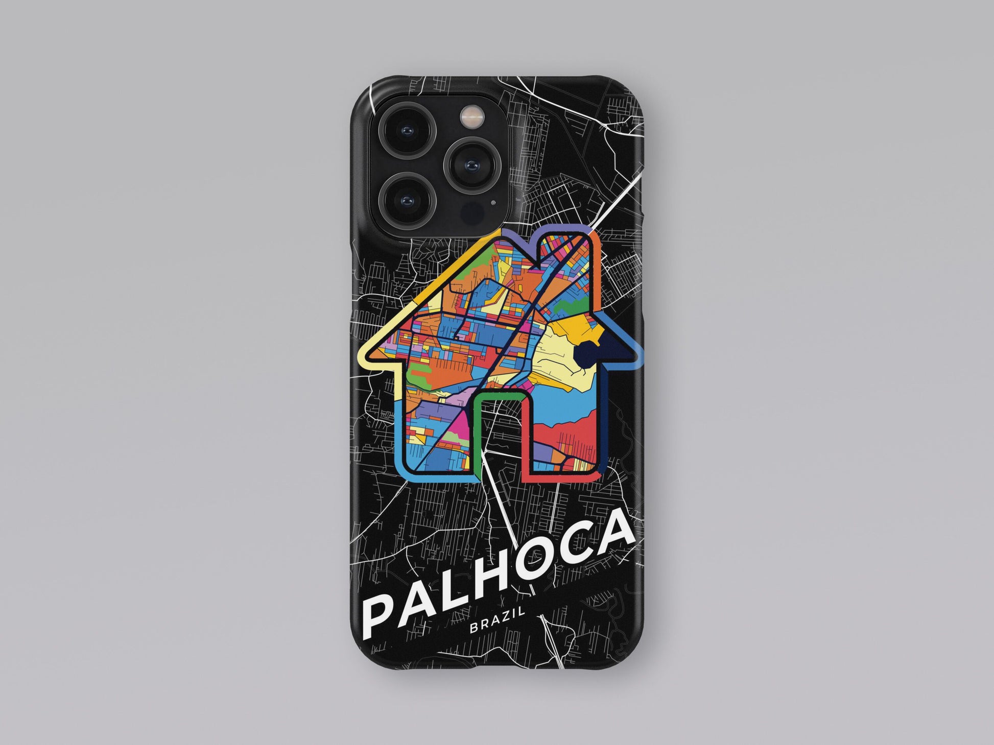 Palhoca Brazil slim phone case with colorful icon 3