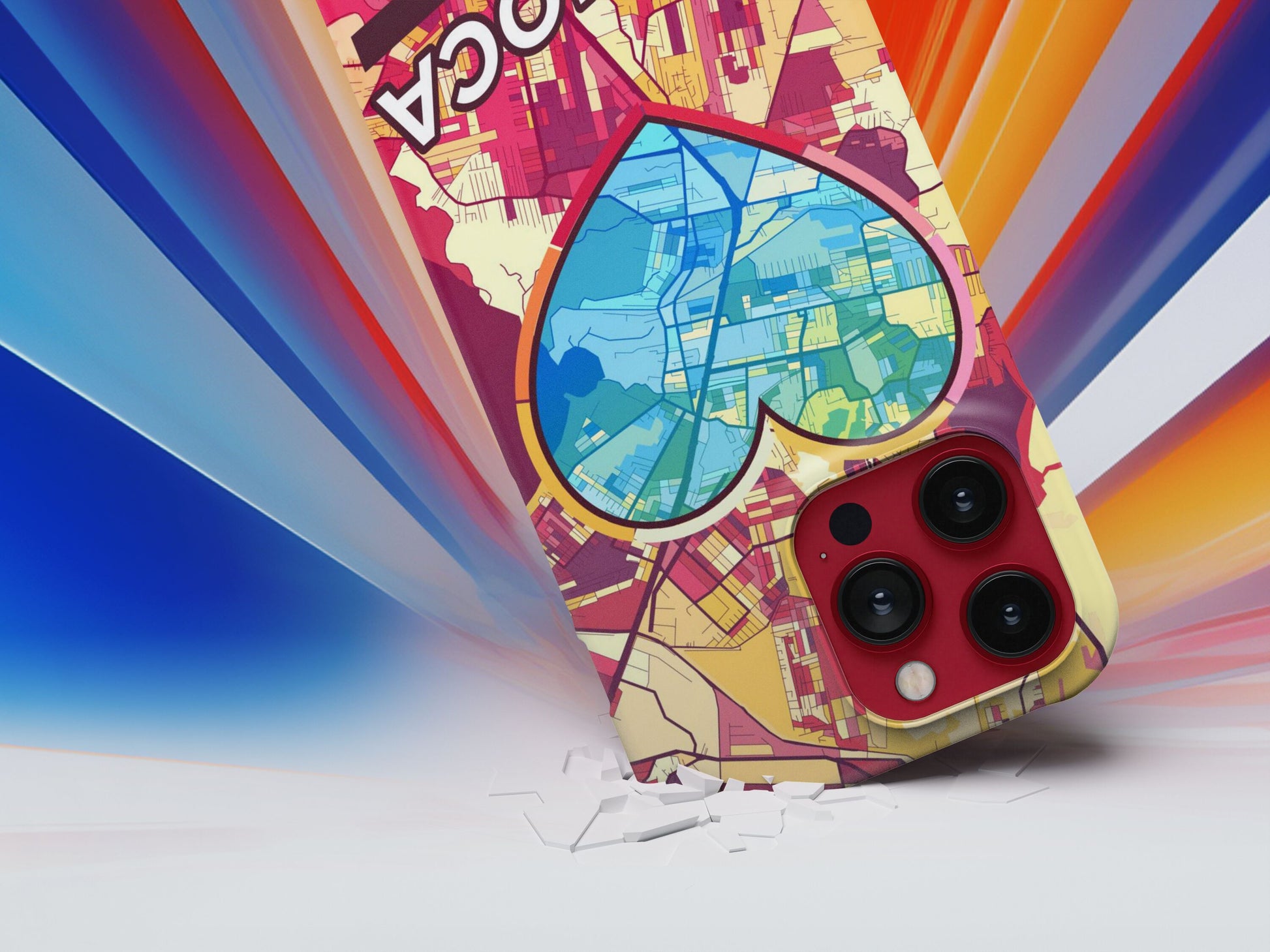 Palhoca Brazil slim phone case with colorful icon