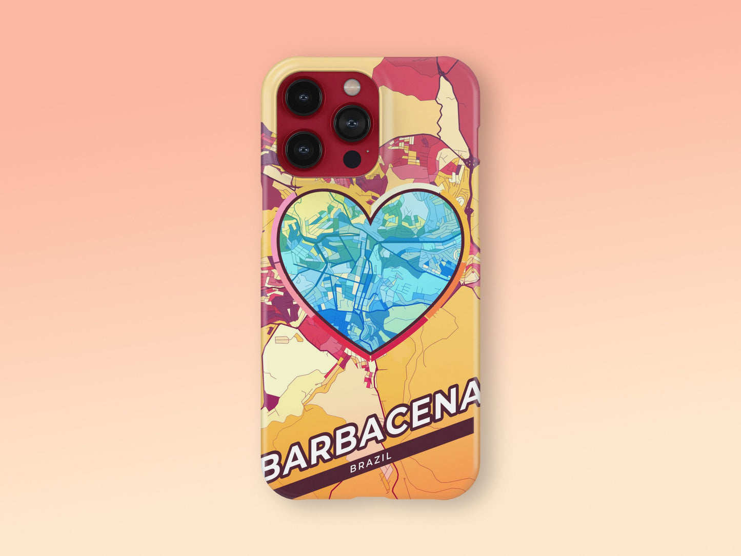 Barbacena Brazil slim phone case with colorful icon. Birthday, wedding or housewarming gift. Couple match cases. 2