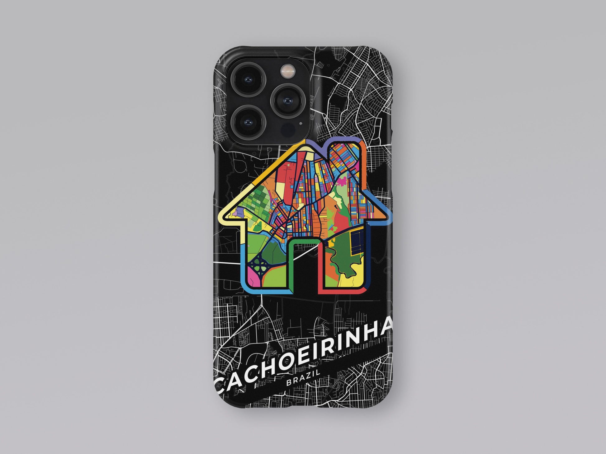 Cachoeirinha Brazil slim phone case with colorful icon. Birthday, wedding or housewarming gift. Couple match cases. 3