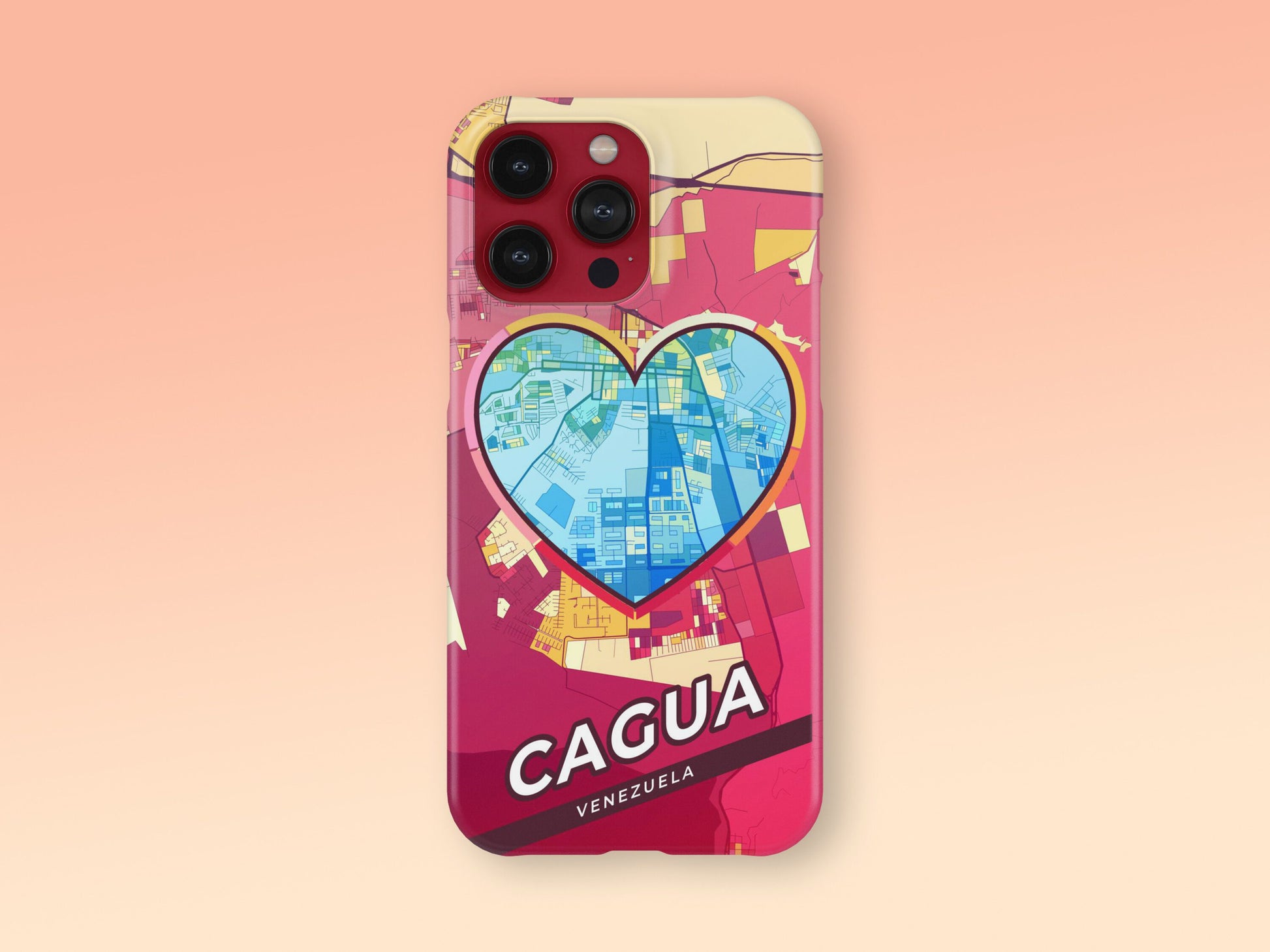Cagua Venezuela slim phone case with colorful icon. Birthday, wedding or housewarming gift. Couple match cases. 2
