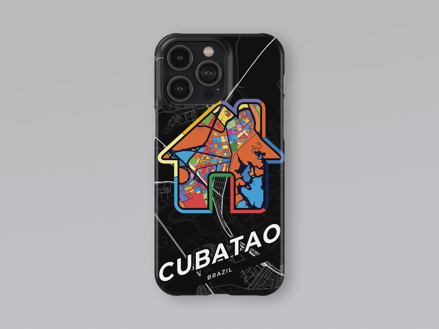 Cubatao Brazil slim phone case with colorful icon. Birthday, wedding or housewarming gift. Couple match cases. 3
