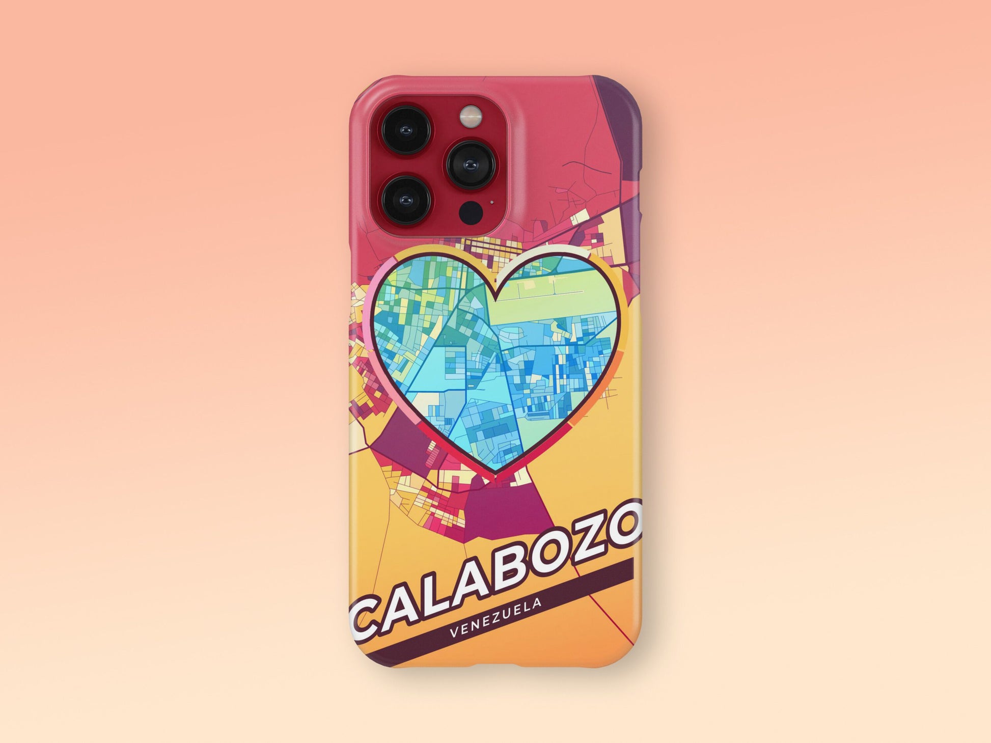 Calabozo Venezuela slim phone case with colorful icon. Birthday, wedding or housewarming gift. Couple match cases. 2
