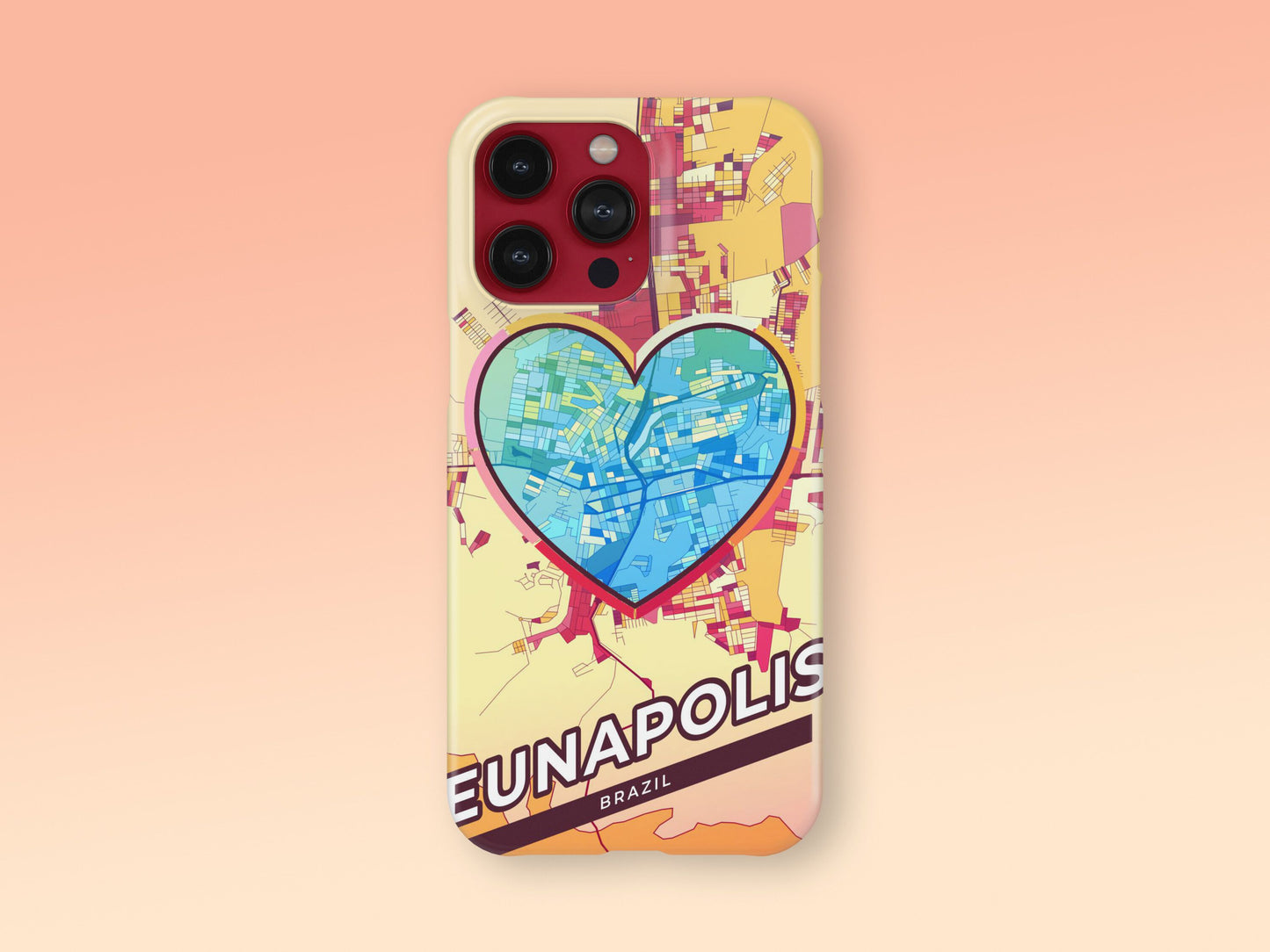 Eunapolis Brazil slim phone case with colorful icon. Birthday, wedding or housewarming gift. Couple match cases. 2