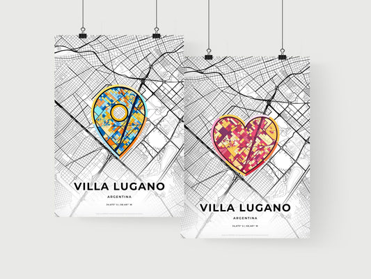 Villa Lugano Argentina art print for couples