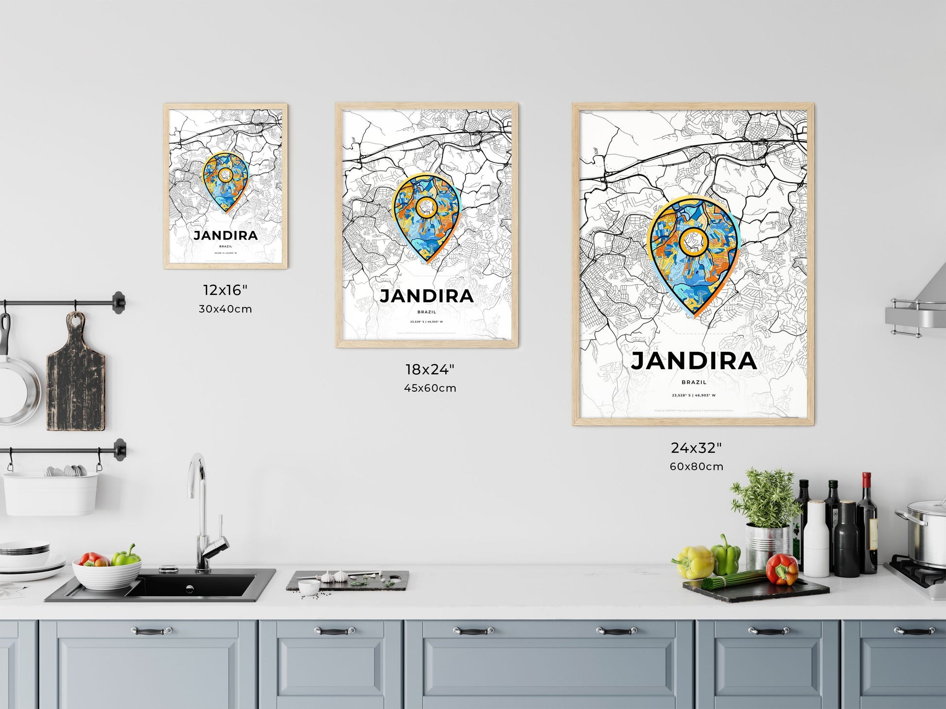 Jandira Brazil art map size chart