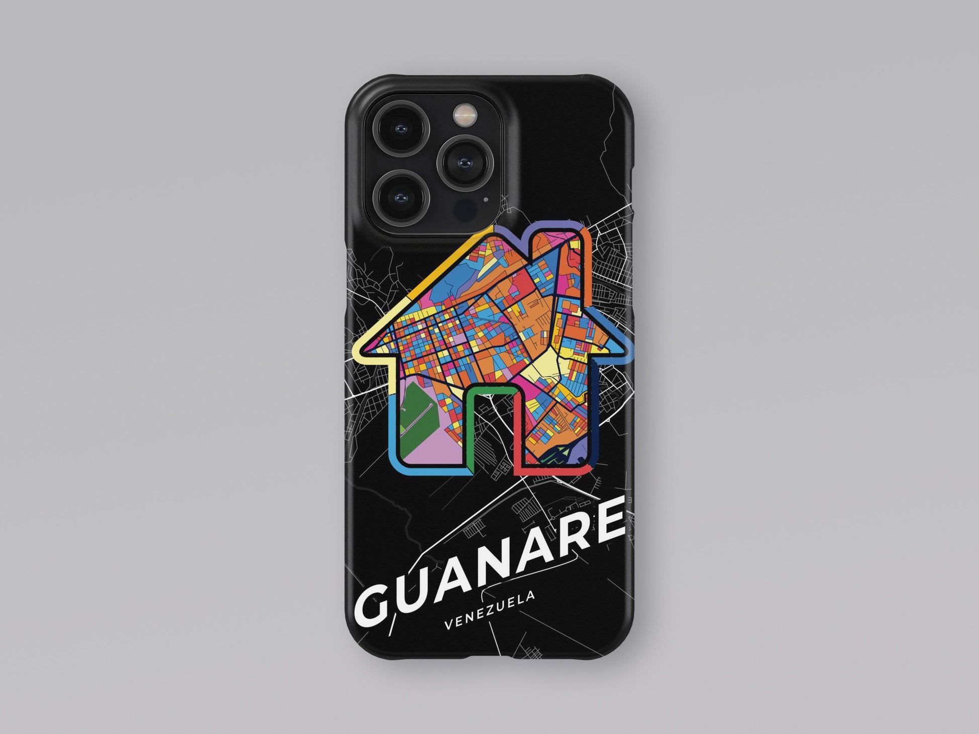 Guanare Venezuela slim phone case with colorful icon. Birthday, wedding or housewarming gift. Couple match cases. 3