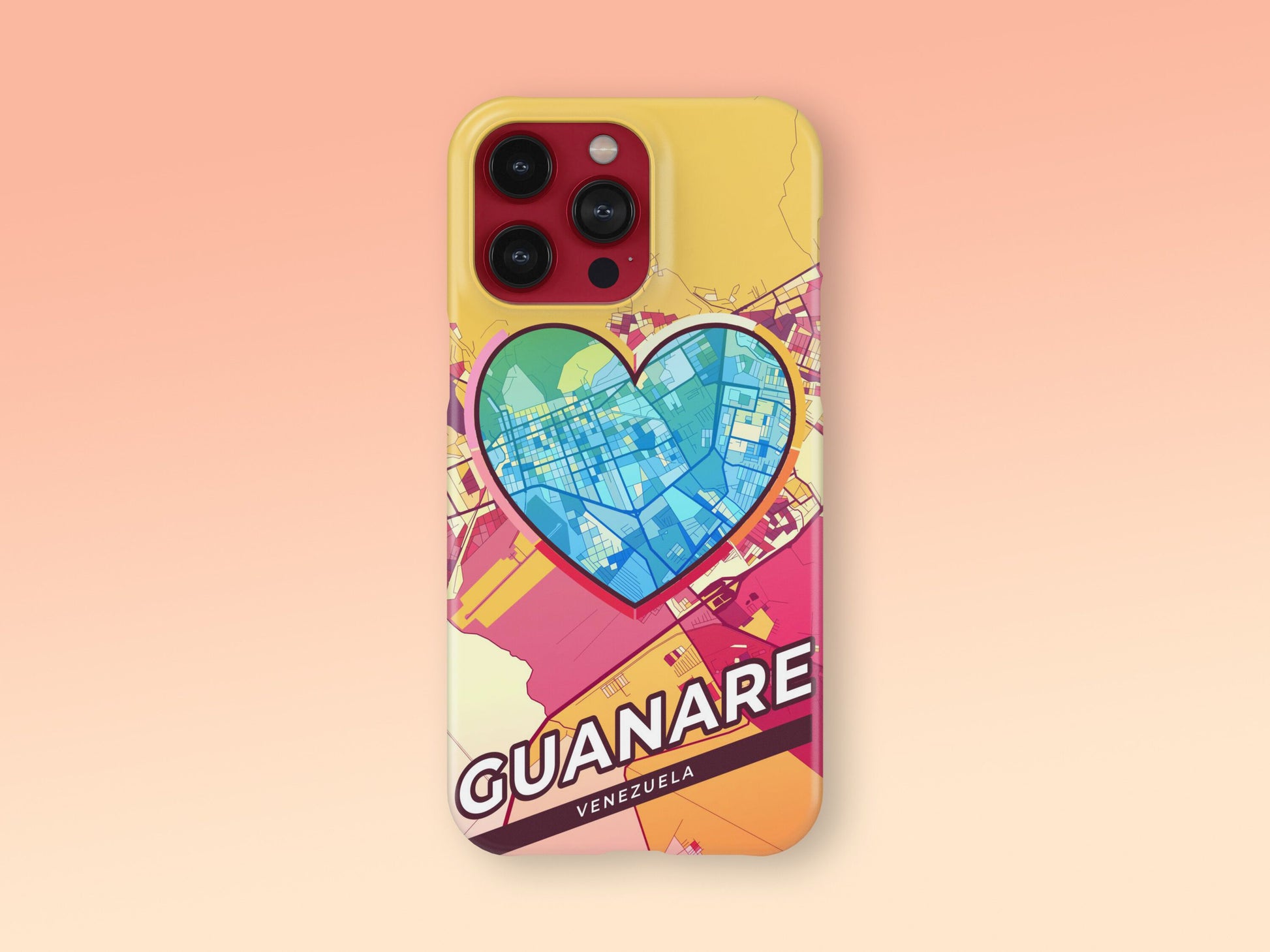 Guanare Venezuela slim phone case with colorful icon. Birthday, wedding or housewarming gift. Couple match cases. 2