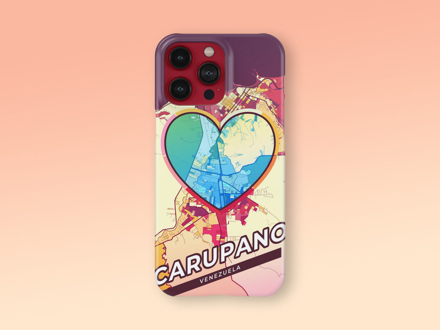 Carupano Venezuela slim phone case with colorful icon. Birthday, wedding or housewarming gift. Couple match cases. 2