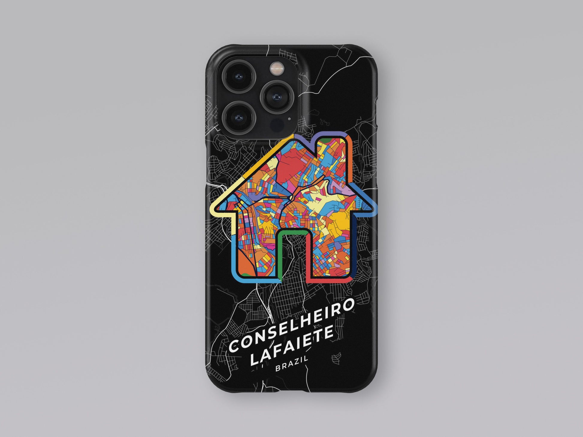Conselheiro Lafaiete Brazil slim phone case with colorful icon. Birthday, wedding or housewarming gift. Couple match cases. 3