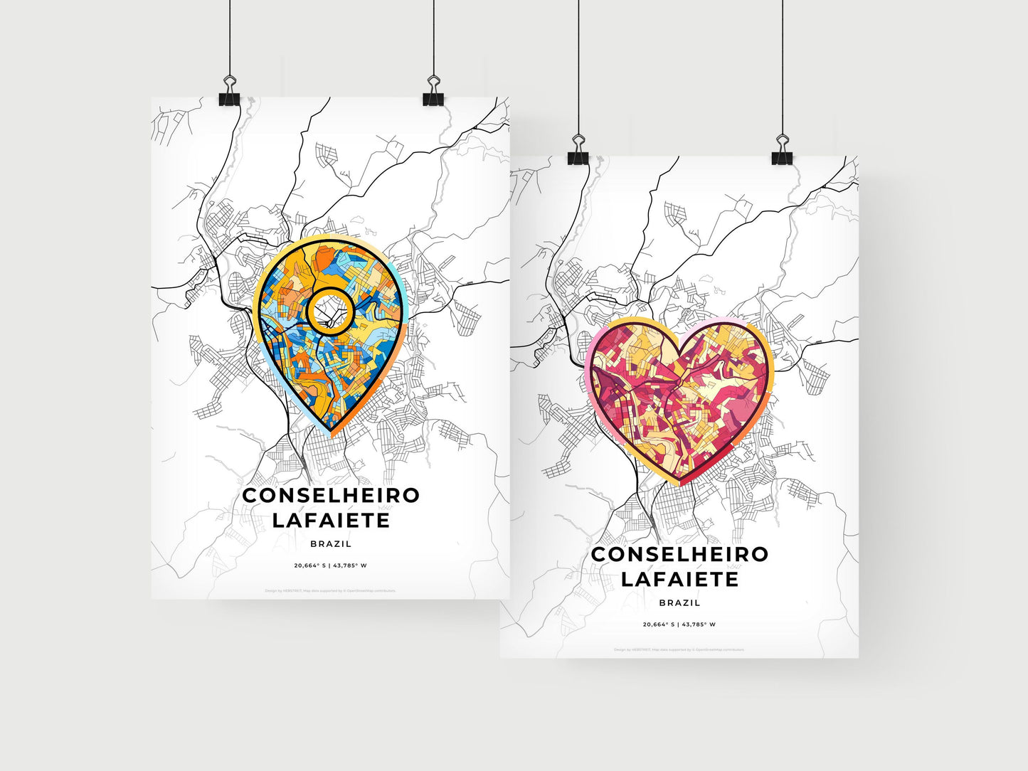 Conselheiro Lafaiete Brazil art print for couples