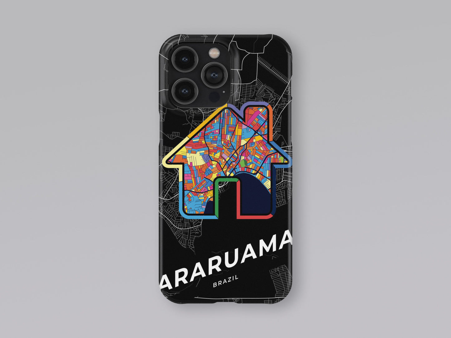 Araruama Brazil slim phone case with colorful icon. Birthday, wedding or housewarming gift. Couple match cases. 3