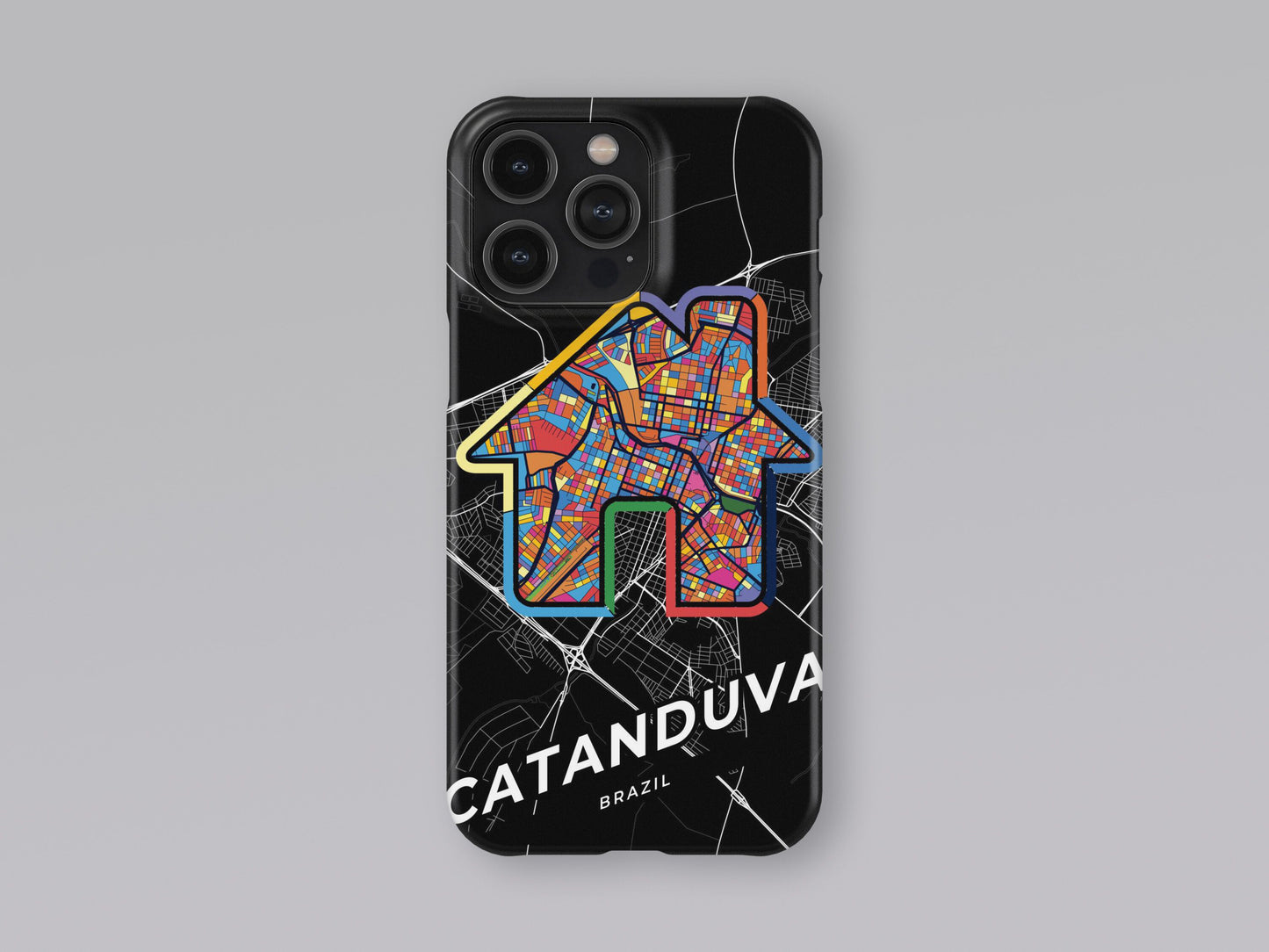 Catanduva Brazil slim phone case with colorful icon. Birthday, wedding or housewarming gift. Couple match cases. 3