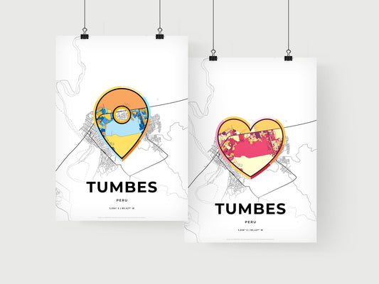 Tumbes Peru art print for couples