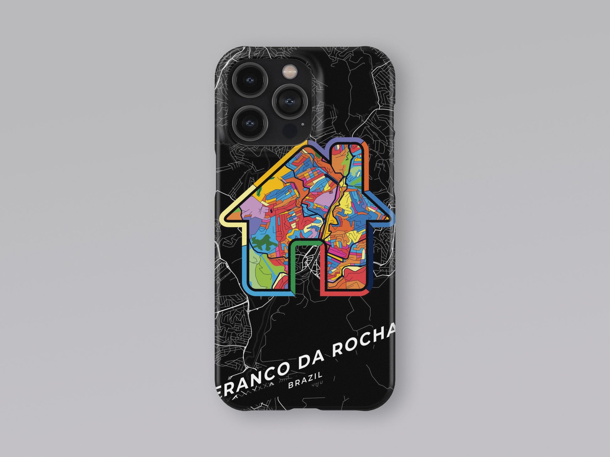 Franco Da Rocha Brazil slim phone case with colorful icon. Birthday, wedding or housewarming gift. Couple match cases. 3