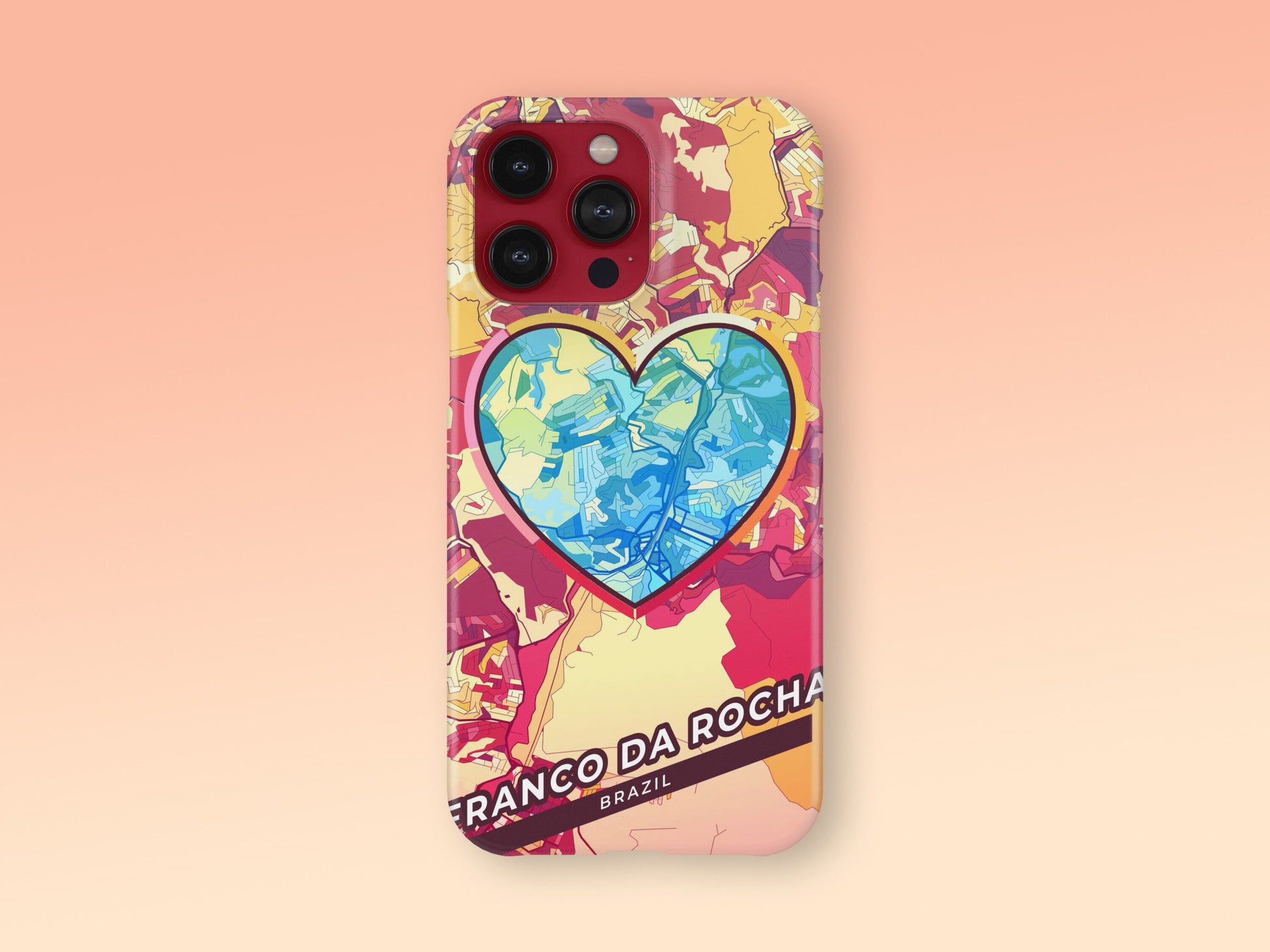 Franco Da Rocha Brazil slim phone case with colorful icon. Birthday, wedding or housewarming gift. Couple match cases. 2