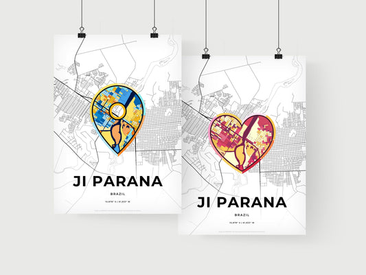 Ji Parana Brazil art print for couples