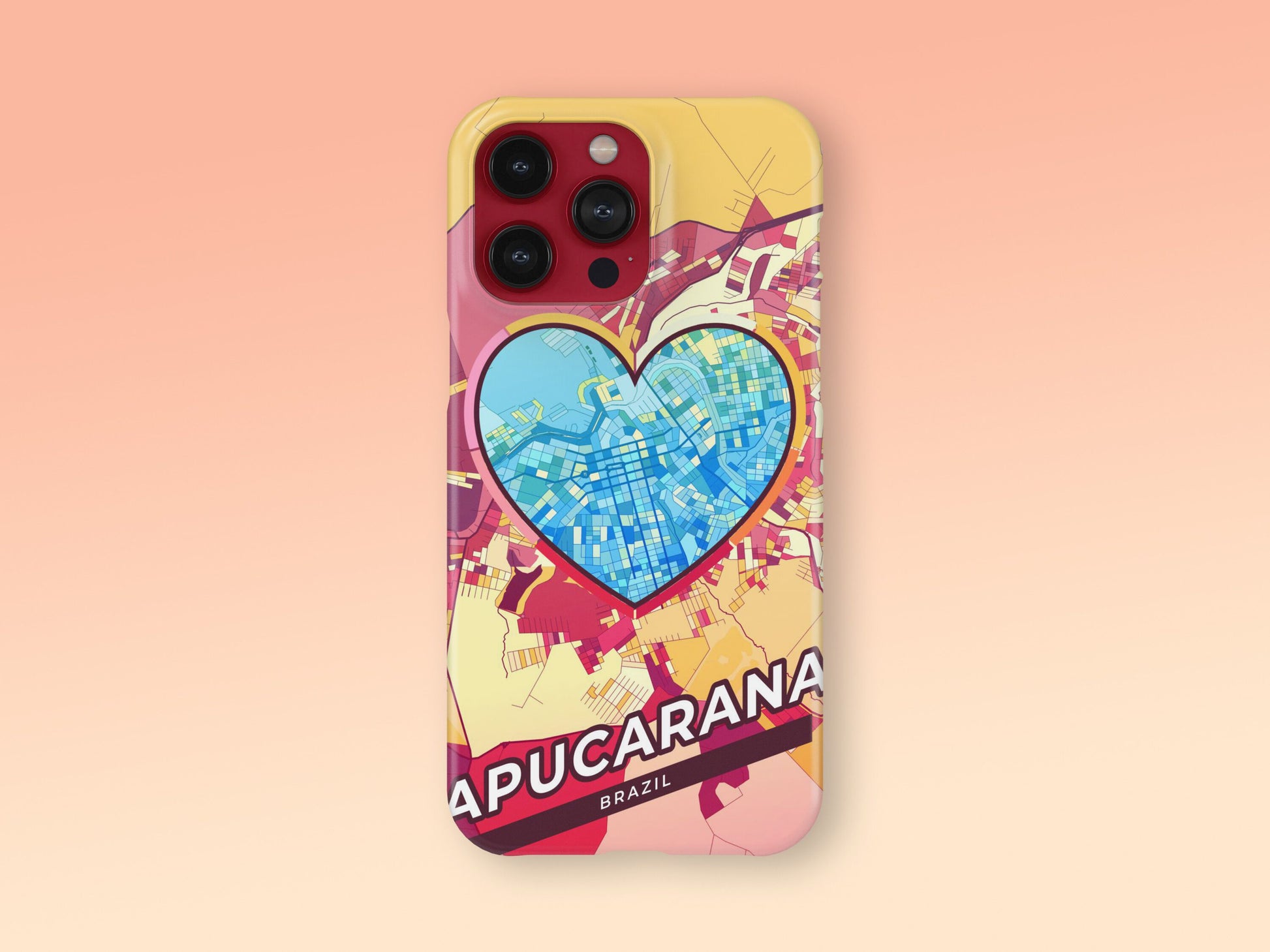 Apucarana Brazil slim phone case with colorful icon. Birthday, wedding or housewarming gift. Couple match cases. 2