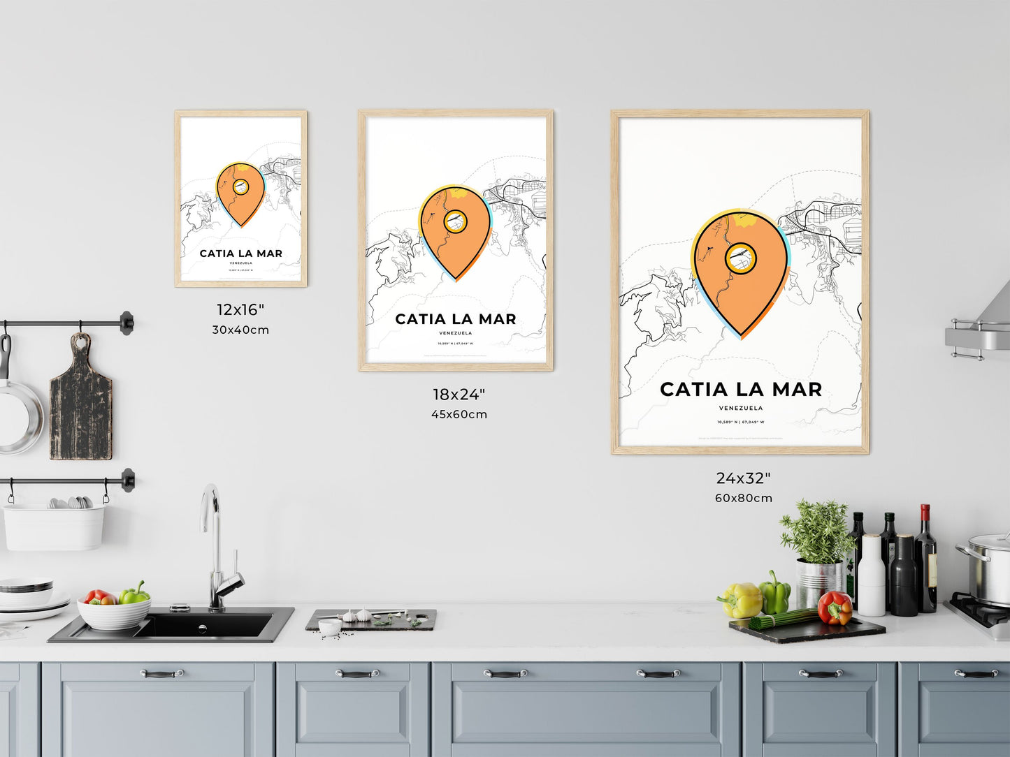 Catia La Mar Venezuela art map size chart