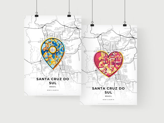 Santa Cruz Do Sul Brazil art print for couples