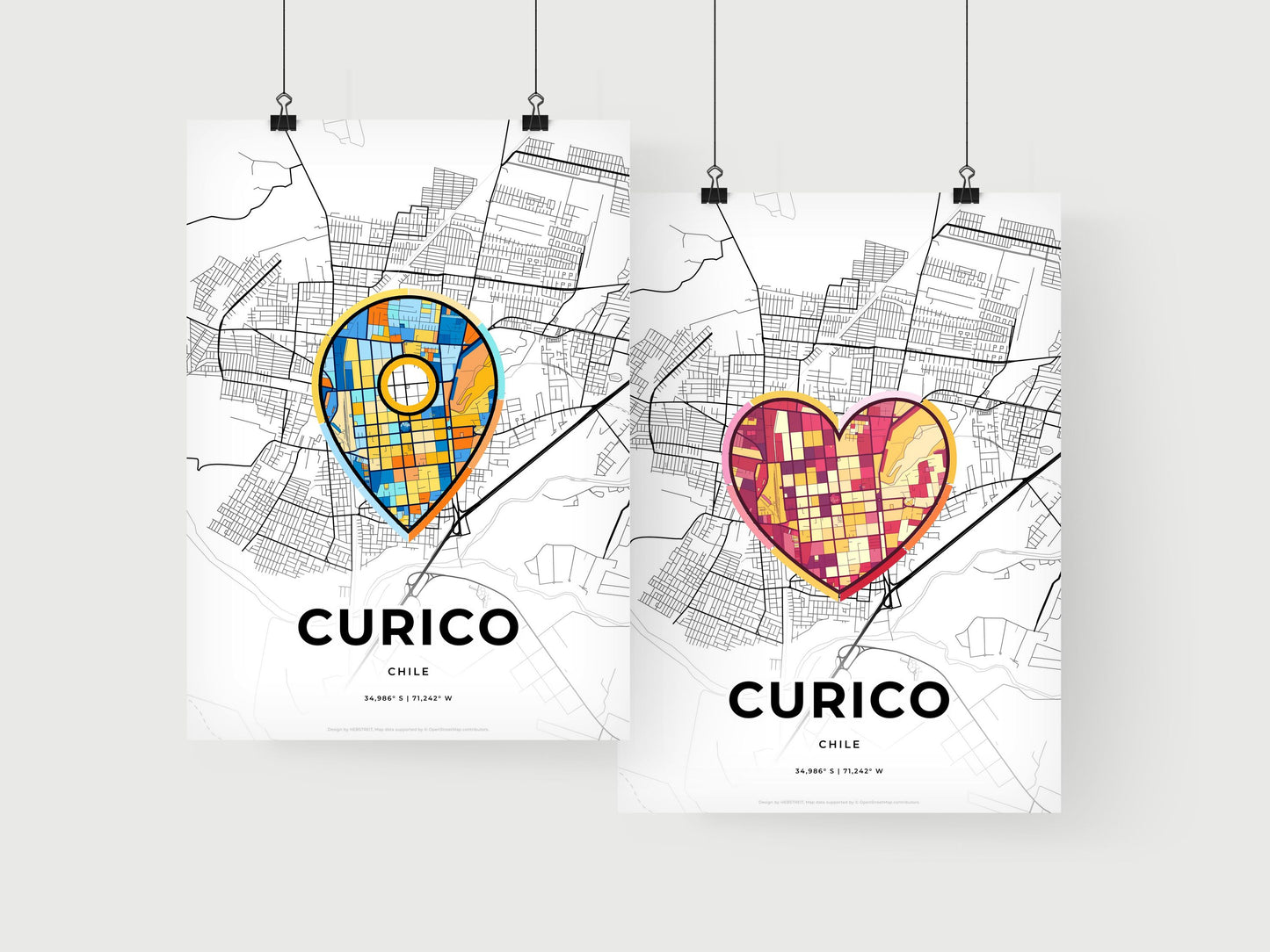 Curico Chile art print for couples