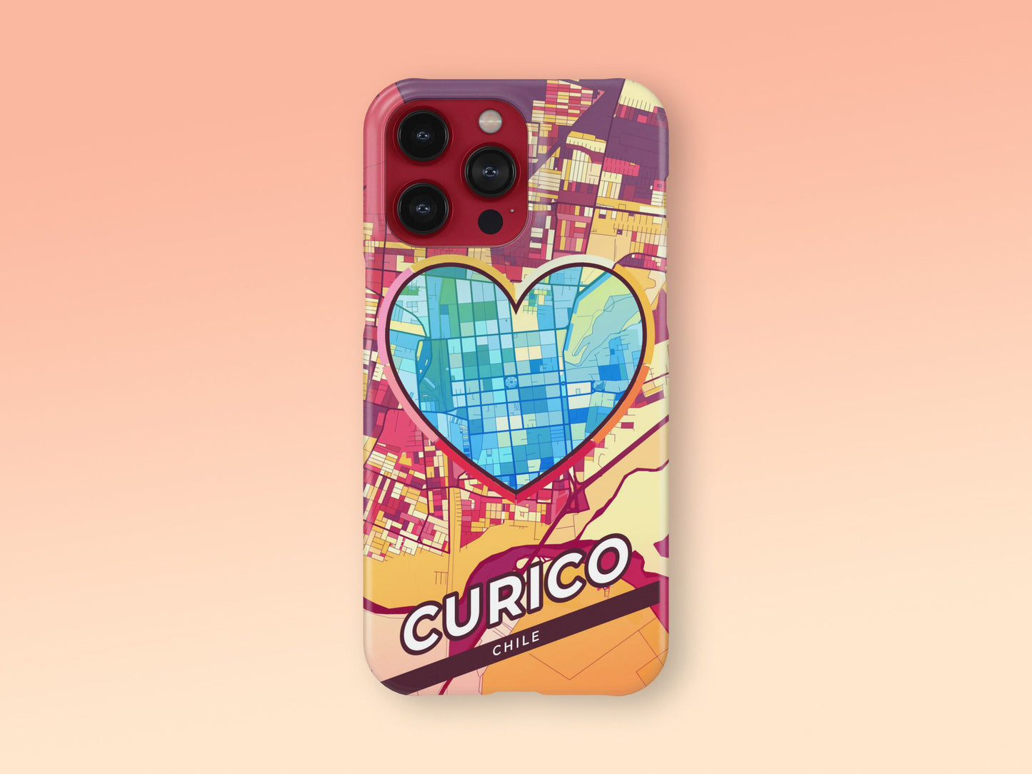 Curico Chile slim phone case with colorful icon. Birthday, wedding or housewarming gift. Couple match cases. 2