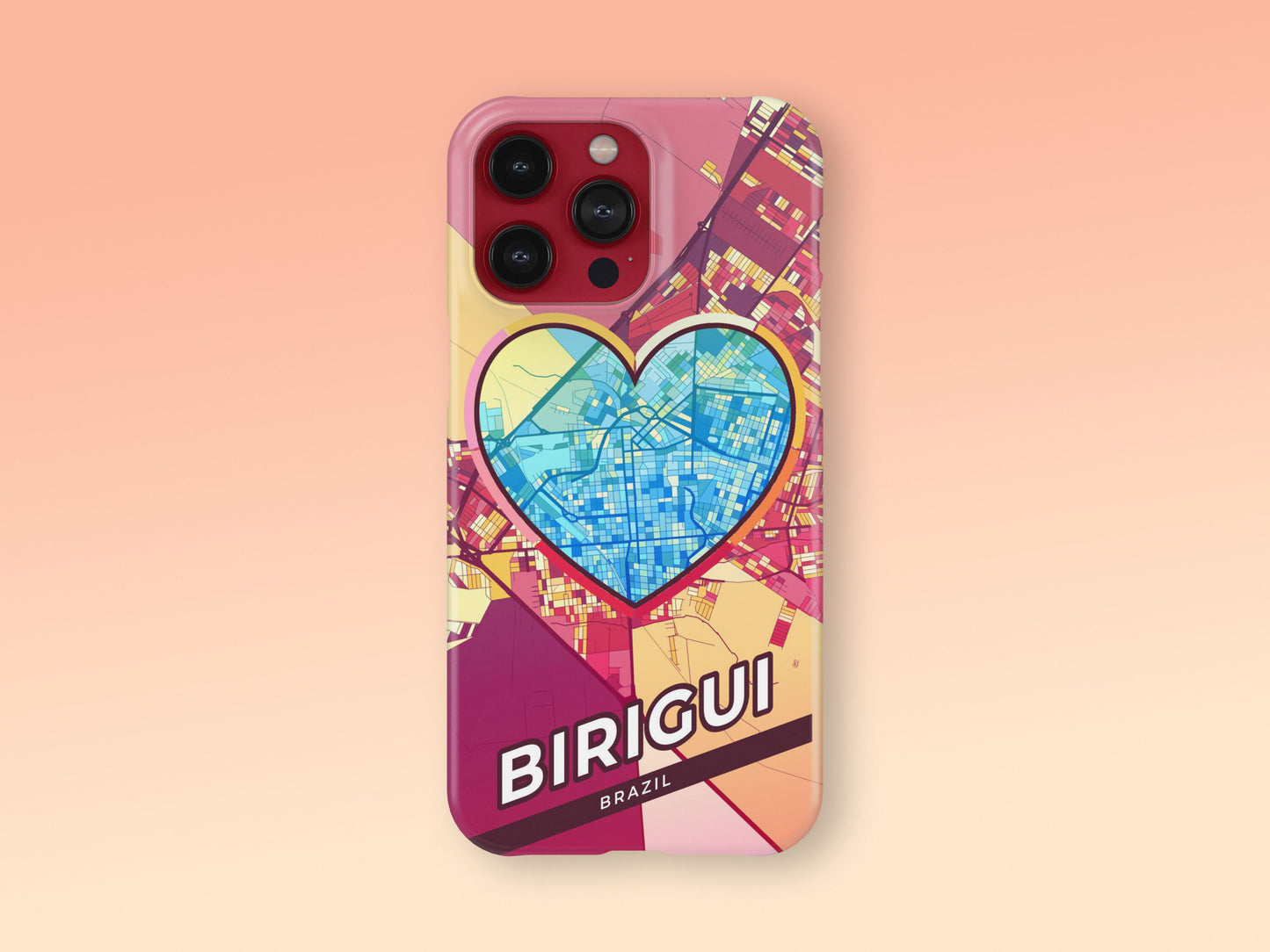 Birigui Brazil slim phone case with colorful icon. Birthday, wedding or housewarming gift. Couple match cases. 2