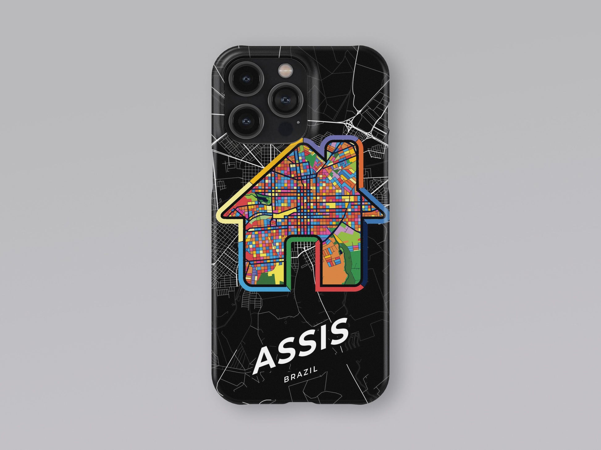 Assis Brazil slim phone case with colorful icon. Birthday, wedding or housewarming gift. Couple match cases. 3