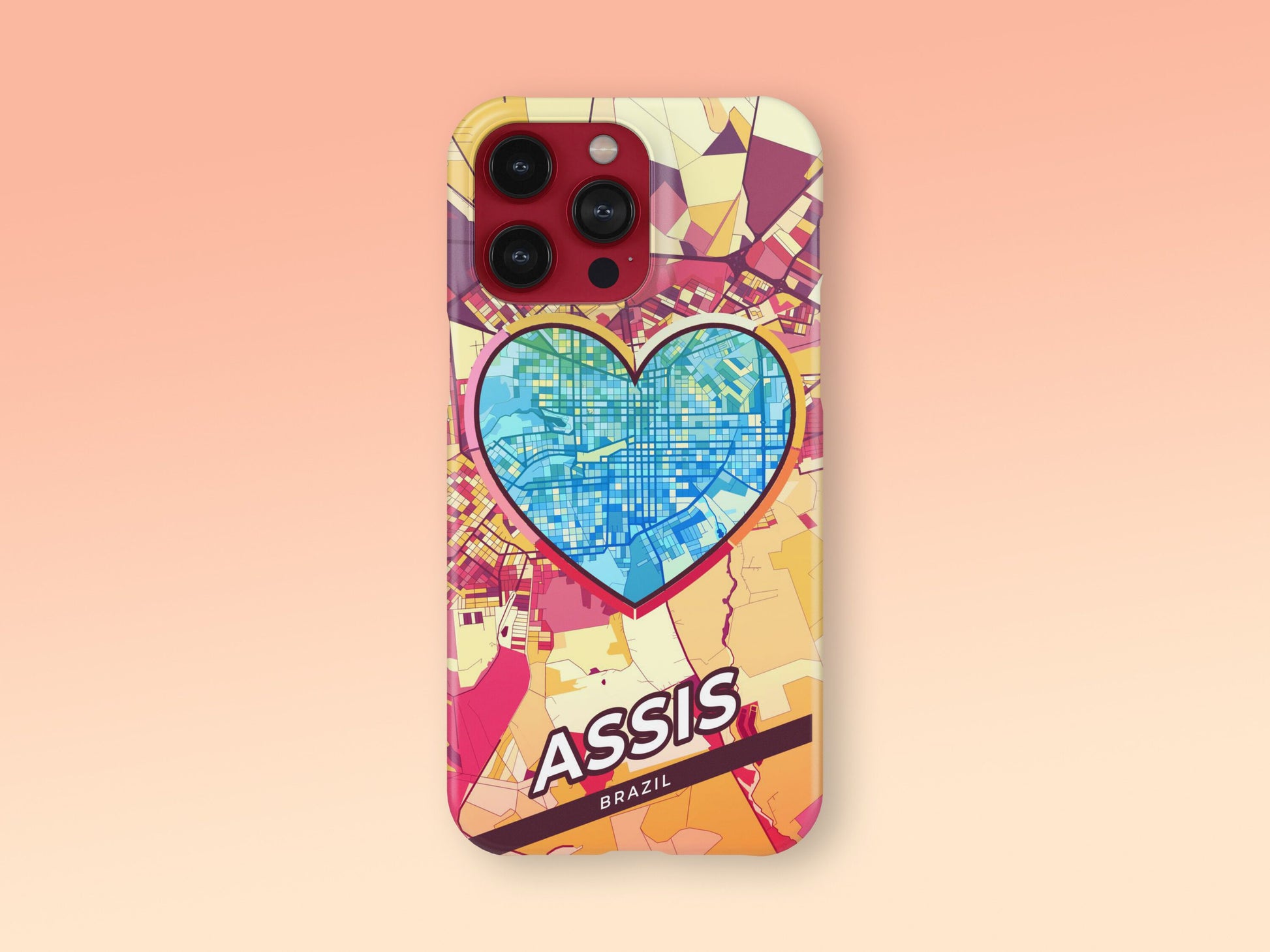 Assis Brazil slim phone case with colorful icon. Birthday, wedding or housewarming gift. Couple match cases. 2