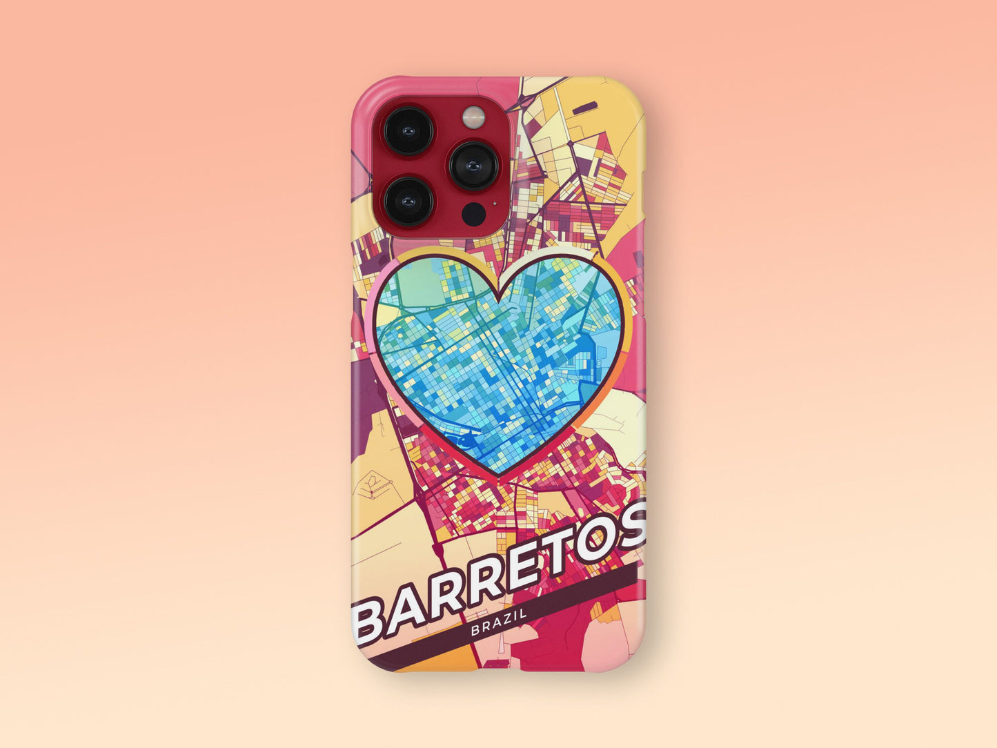 Barretos Brazil slim phone case with colorful icon. Birthday, wedding or housewarming gift. Couple match cases. 2